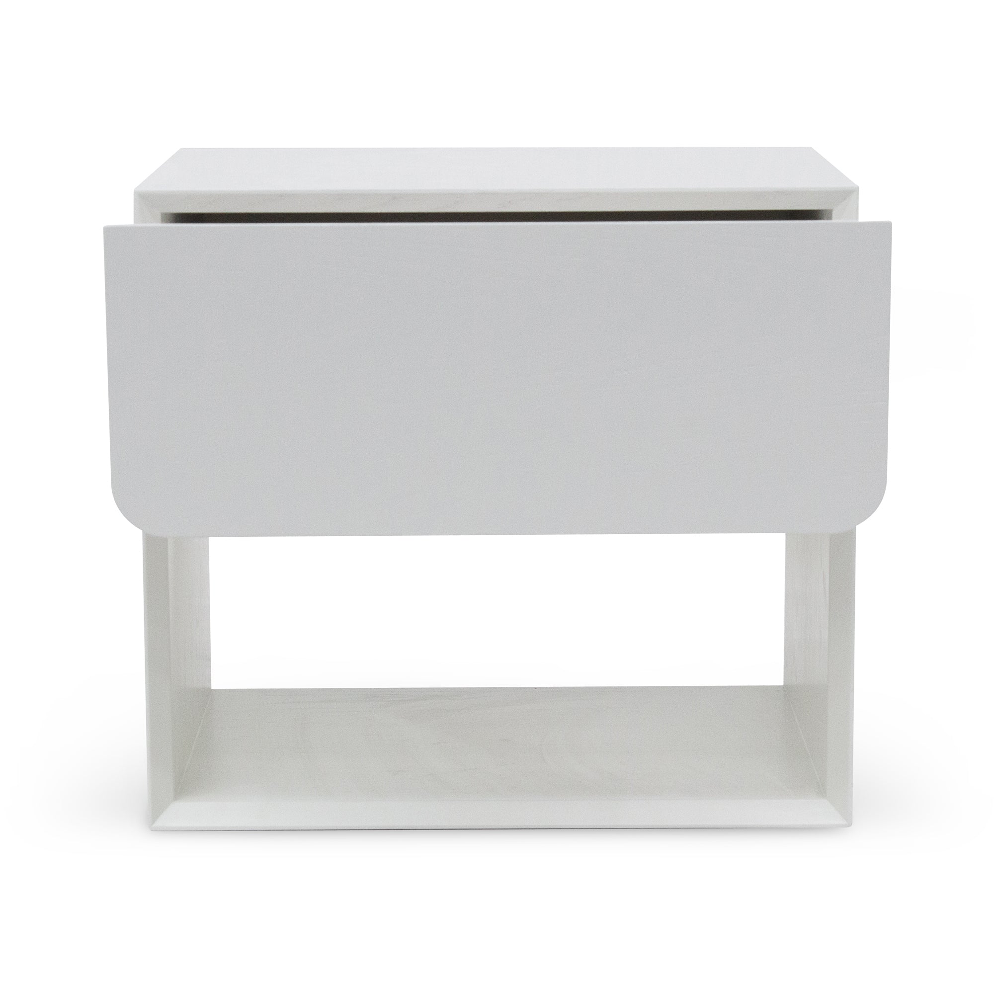 Oak Bedside Table - White