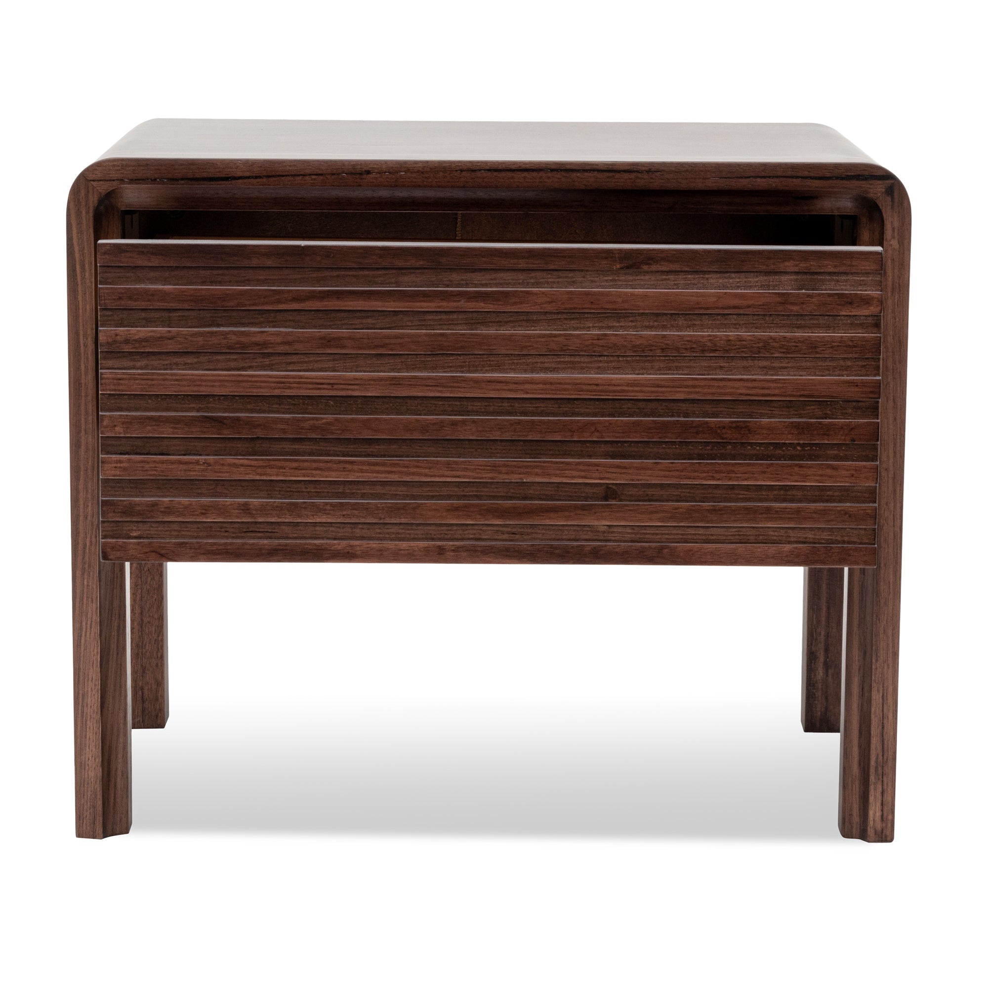CST8041-AW Single Drawer Bedside Table - Walnut