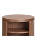 Round Wooden Bedside Table - Walnut - image 6