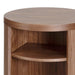 Round Wooden Bedside Table - Walnut - image 4