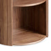 Round Wooden Bedside Table - Walnut - image 8