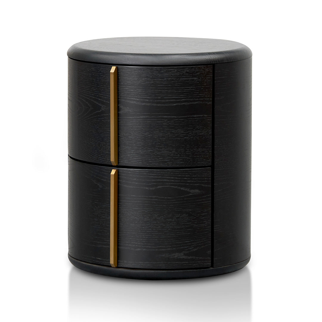 46cm Round Bedside Table - Black - image 3