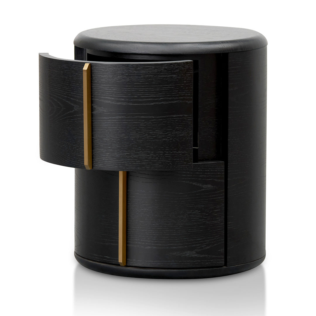 46cm Round Bedside Table - Black - image 4