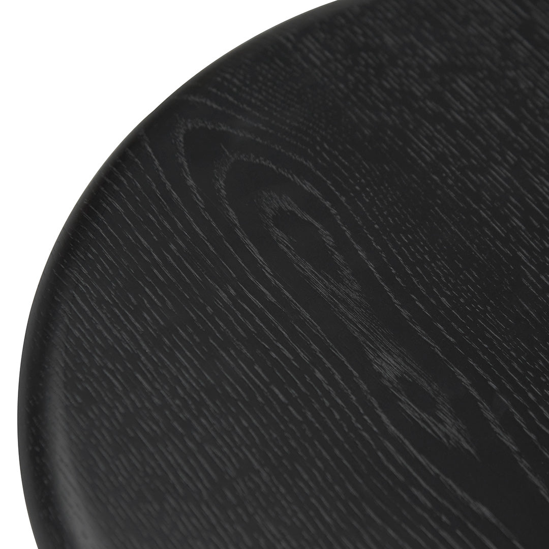 46cm Round Bedside Table - Black - image 10