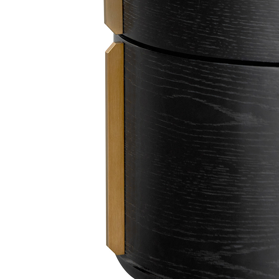 46cm Round Bedside Table - Black - image 9