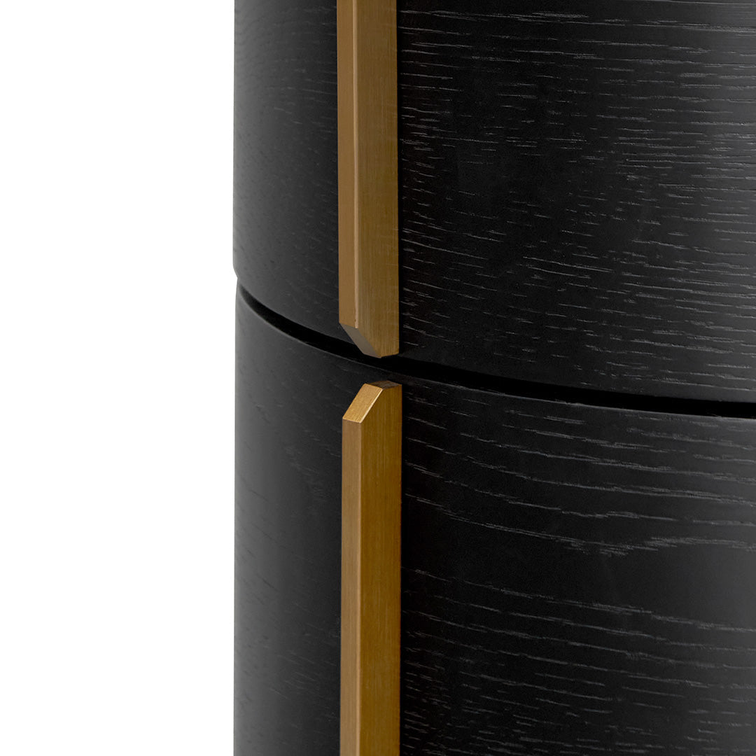 46cm Round Bedside Table - Black - image 8