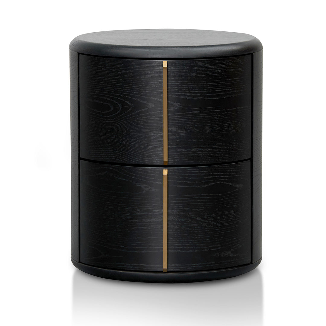 46cm Round Bedside Table - Black - image 2