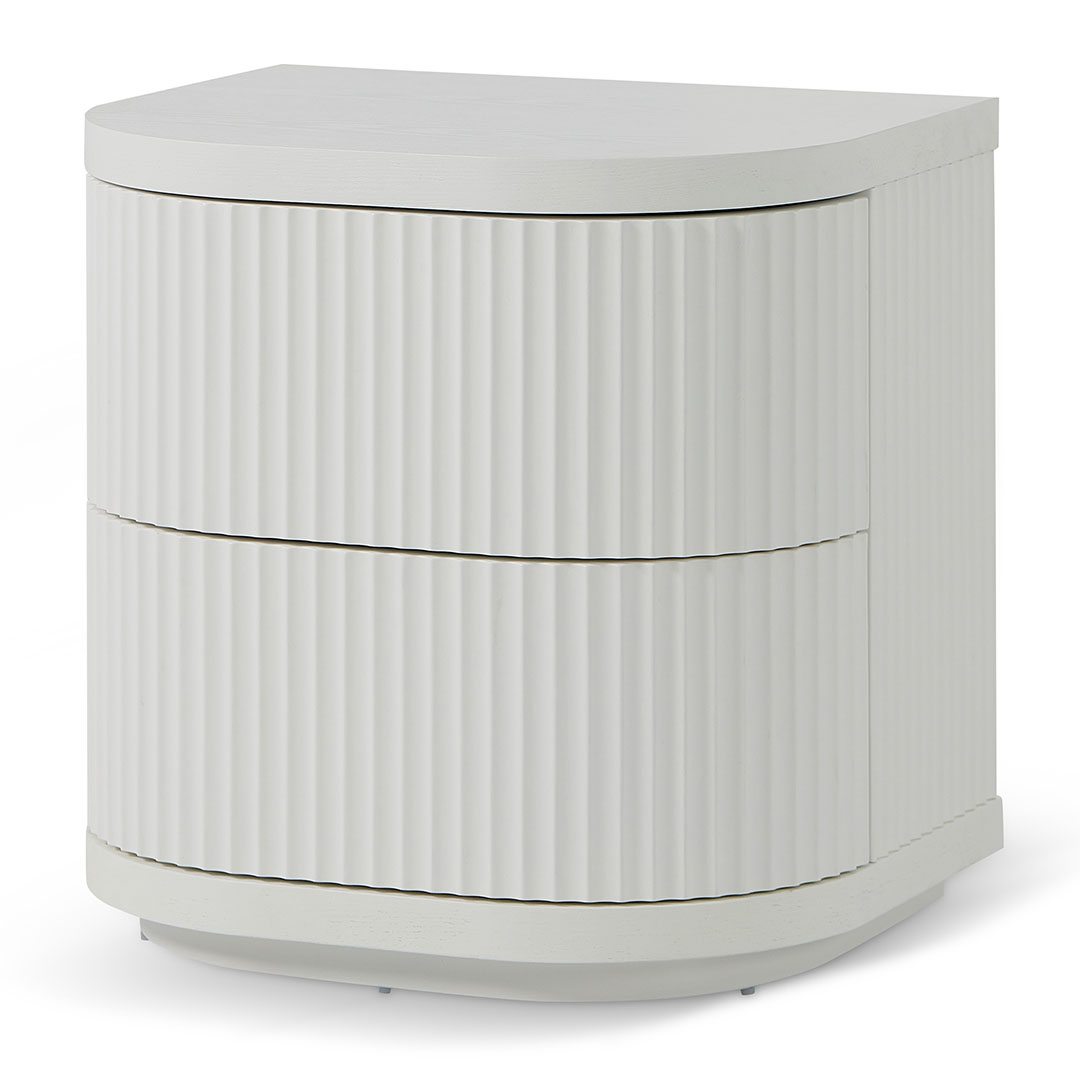 Bedside Table - Full White - Elino