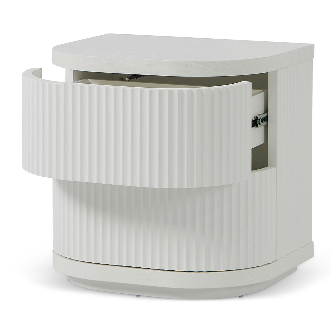 CST8344-DW Bedside Table - Full White