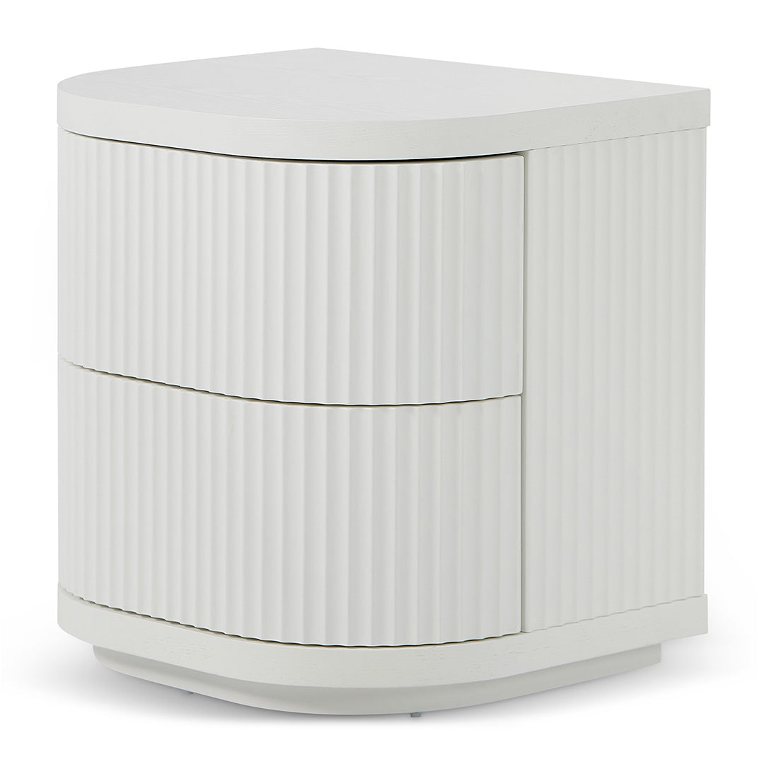 Bedside Table - Full White - Elino
