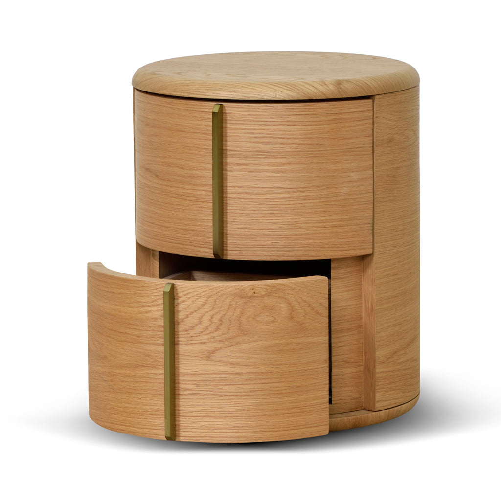 46cm Round Bedside Table - Natural - image 7