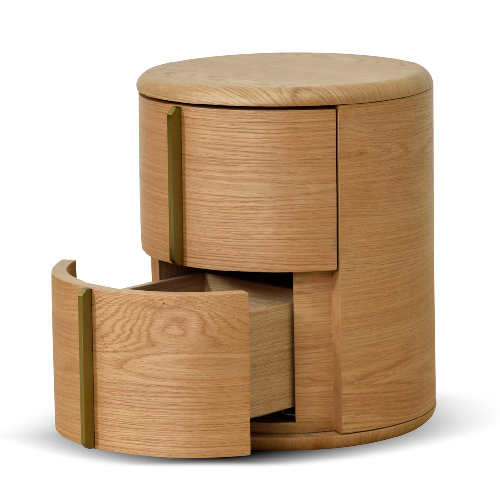 46cm Round Bedside Table - Natural - image 5