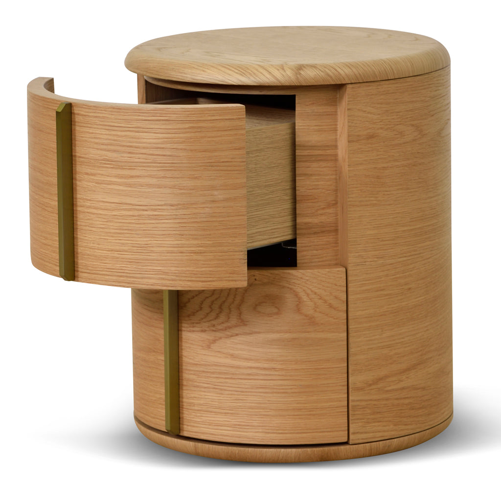 46cm Round Bedside Table - Natural - image 4