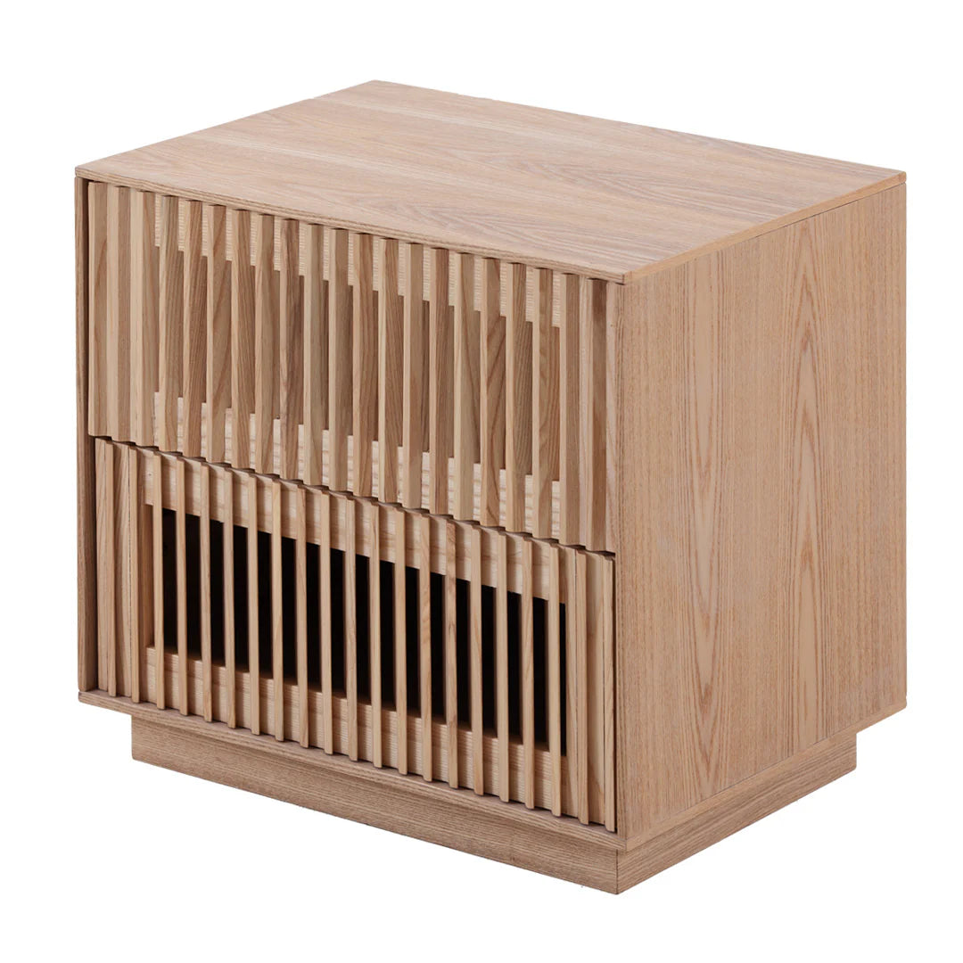 Showcasing Lelora Bedside Table - Natural ST8576-DW Bedside Table by Calibre Furniturs