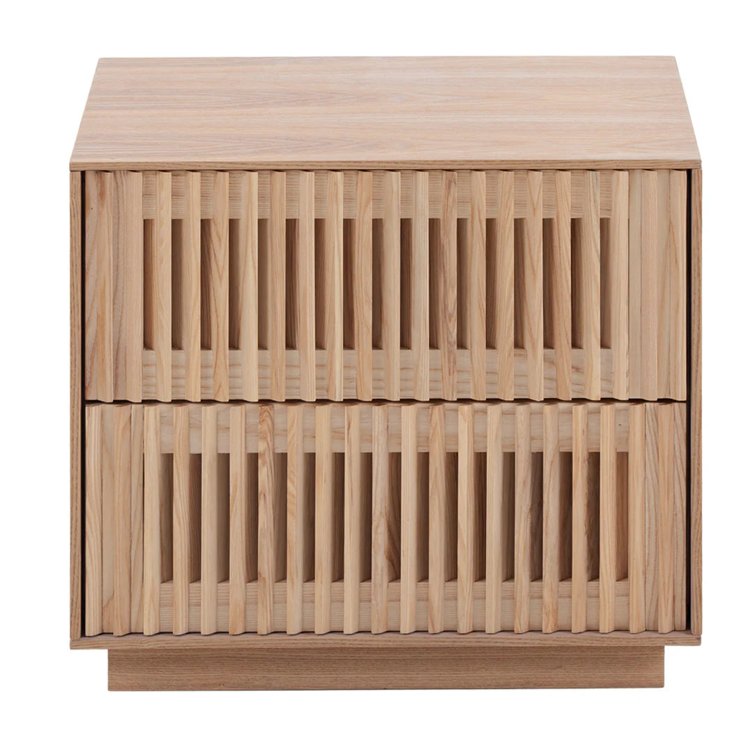 Showcasing Lelora Bedside Table - Natural ST8576-DW Bedside Table by Calibre Furniturs