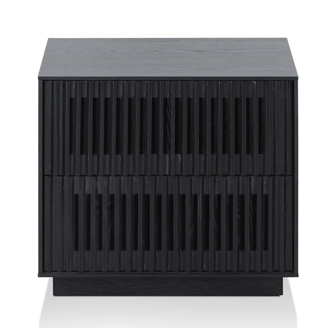 Showcasing Visena Bedside Table - Full Black ST8577-DW Bedside Table by Calibre Furniturs