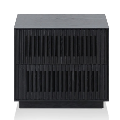 Showcasing Visena Bedside Table - Full Black ST8577-DW Bedside Table by Calibre Furniturs