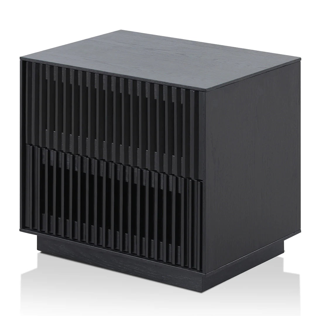 Showcasing Visena Bedside Table - Full Black ST8577-DW Bedside Table by Calibre Furniturs