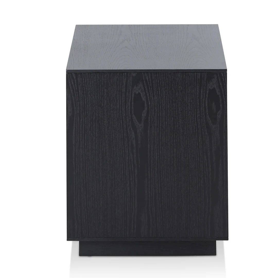 Showcasing Visena Bedside Table - Full Black ST8577-DW Bedside Table by Calibre Furniturs