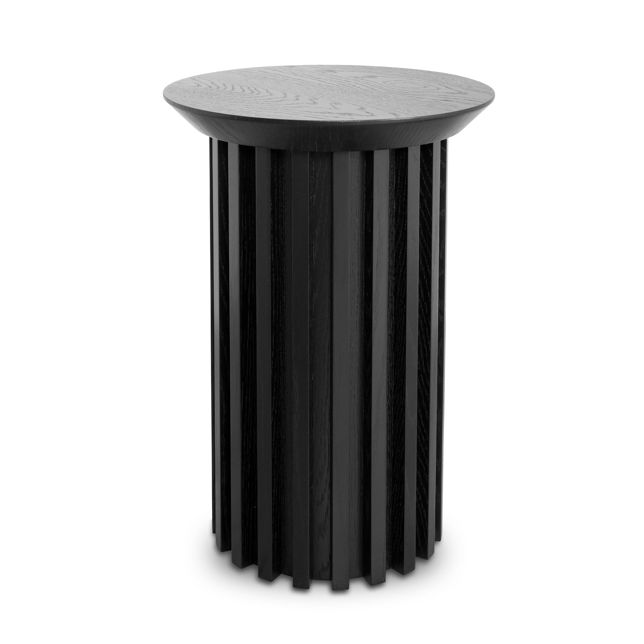 CST8589-CN Round Side Table - Black Oak
