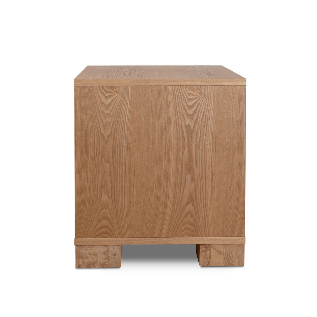 Showcasing Valosora Bedside Table - Natural ST8610-DW Bedside Table by Calibre Furniturs