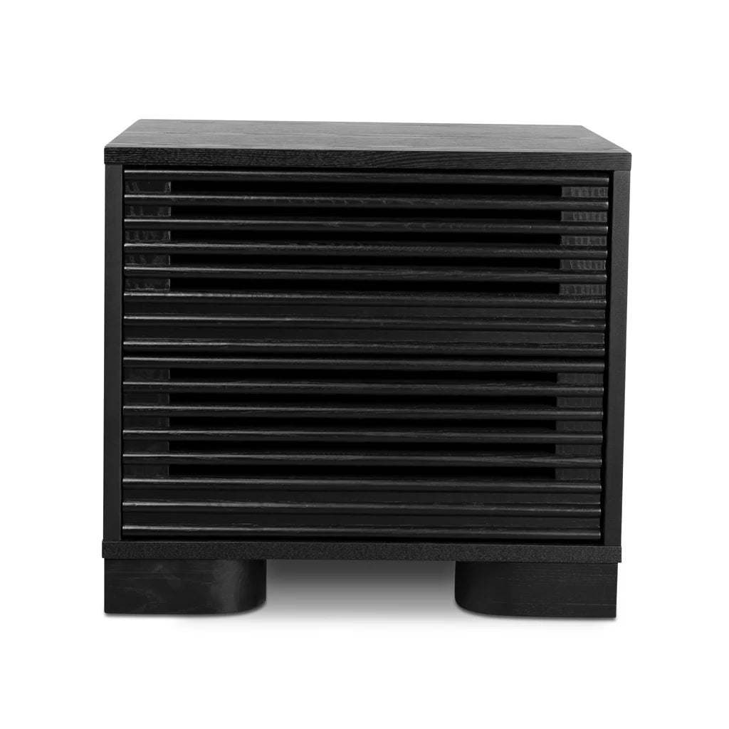 Showcasing Lugusa Bedside Table - Full Black ST8630-DW Bedside Table by Calibre Furniturs