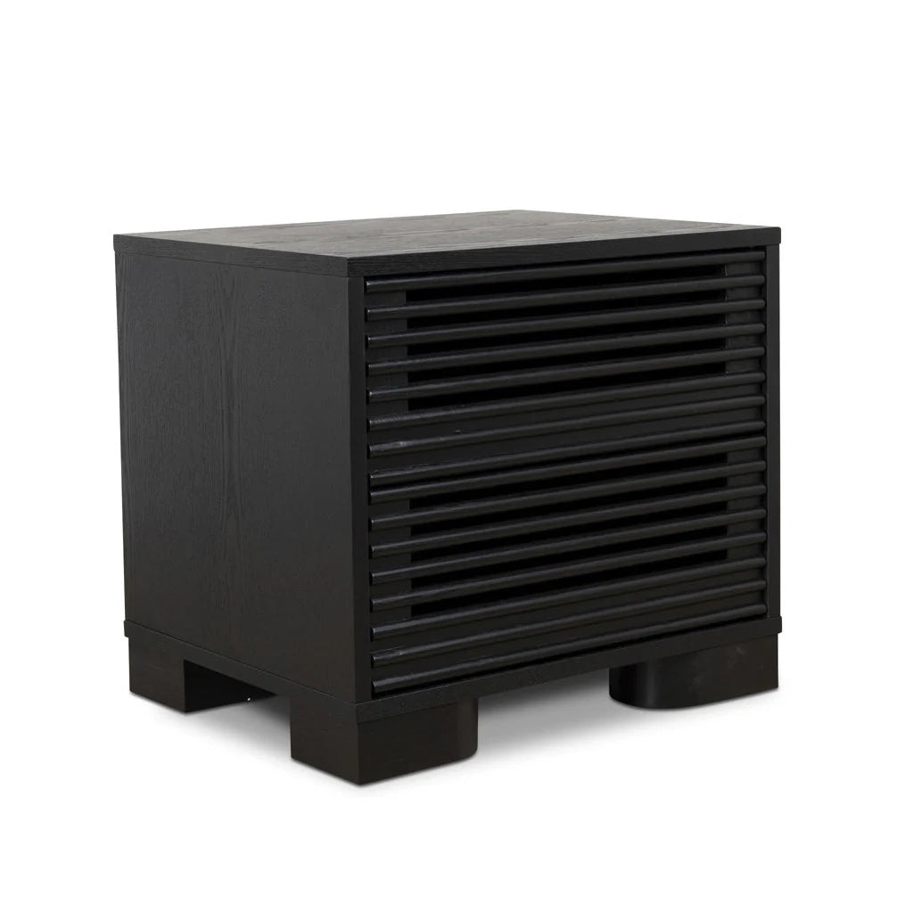 Showcasing Lugusa Bedside Table - Full Black ST8630-DW Bedside Table by Calibre Furniturs