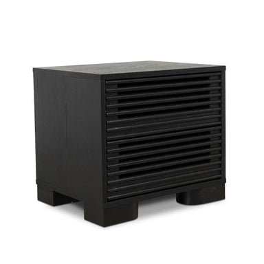 Showcasing Lugusa Bedside Table - Full Black ST8630-DW Bedside Table by Calibre Furniturs