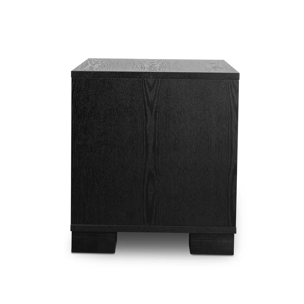 Showcasing Lugusa Bedside Table - Full Black ST8630-DW Bedside Table by Calibre Furniturs