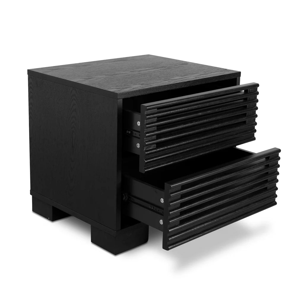 Lugusa Bedside Table - Full Black