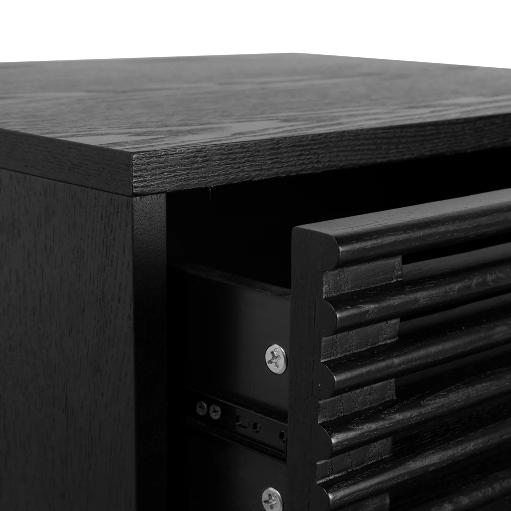 Lugusa Bedside Table - Full Black