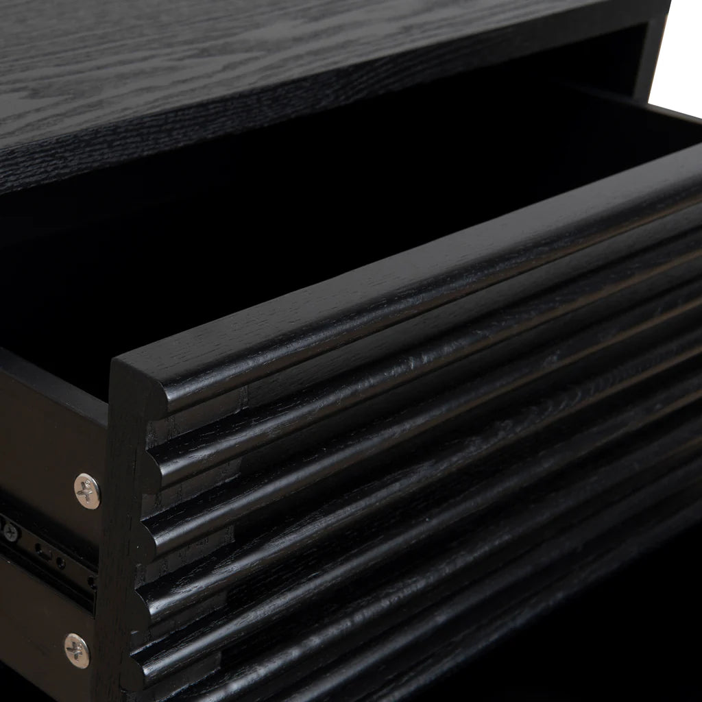 Lugusa Bedside Table - Full Black