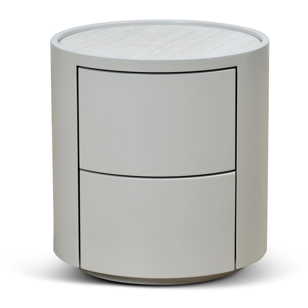 44cm Bedside Table - Warm Grey