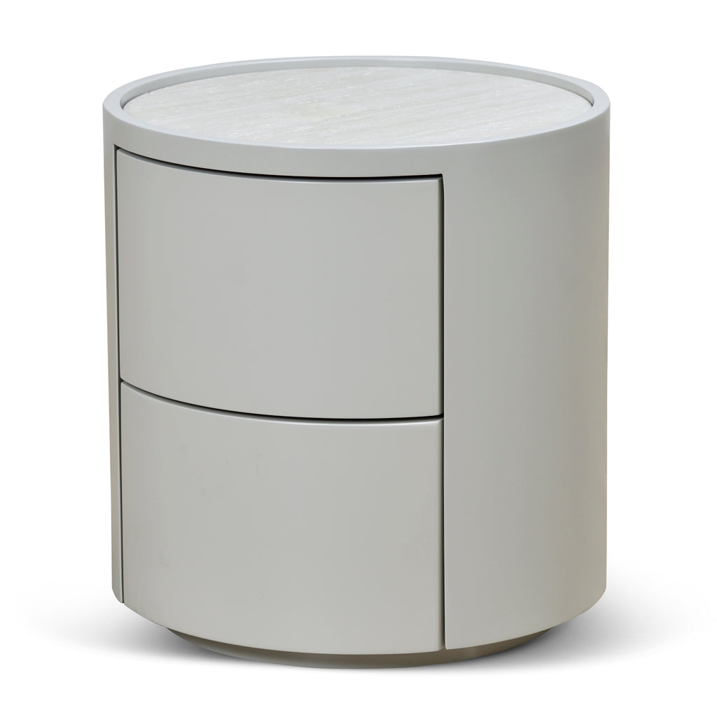 CST8637-IG 44cm Bedside Table - Warm Grey