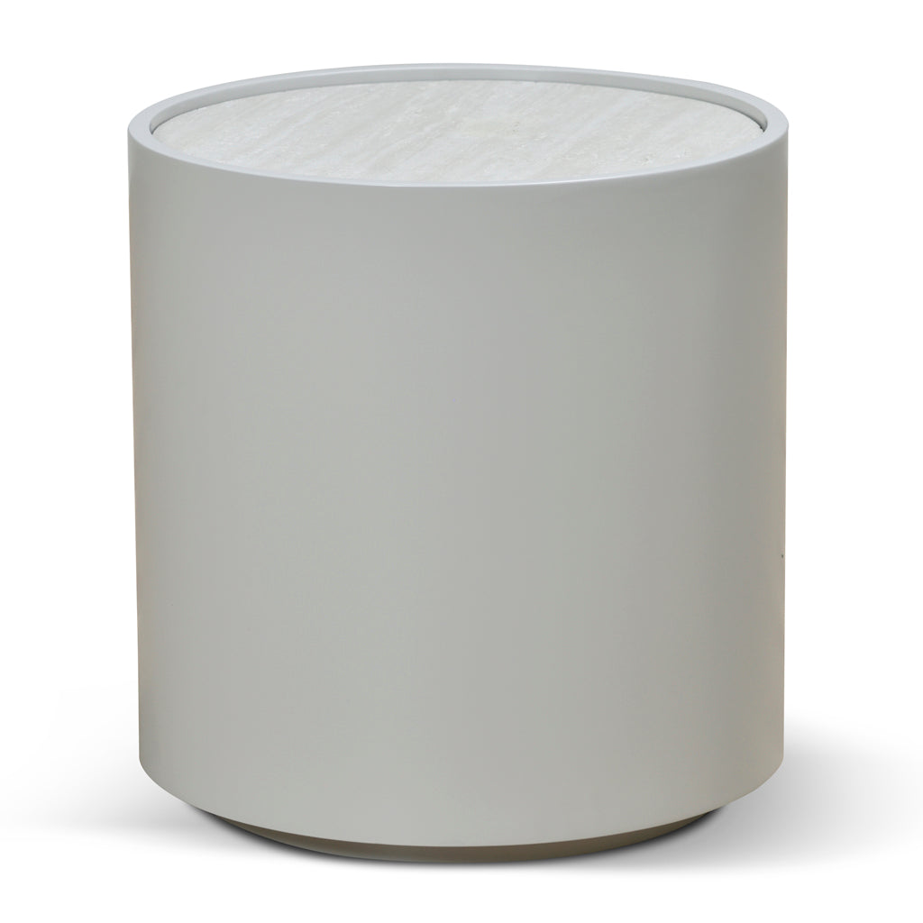 44cm Bedside Table - Warm Grey