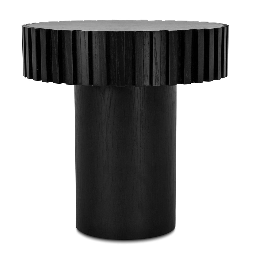 50cm Round Side Table - Full Black - image 3