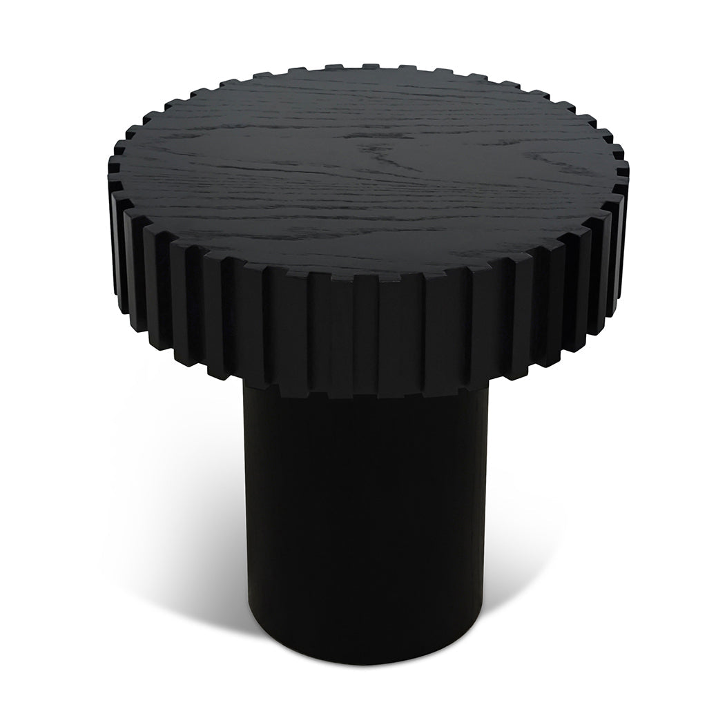 50cm Round Side Table - Full Black - image 2