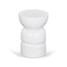 38cm Round Side Table - White