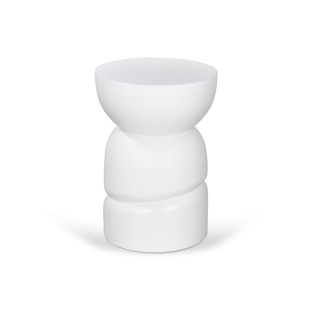 38cm Round Side Table - White - image 2