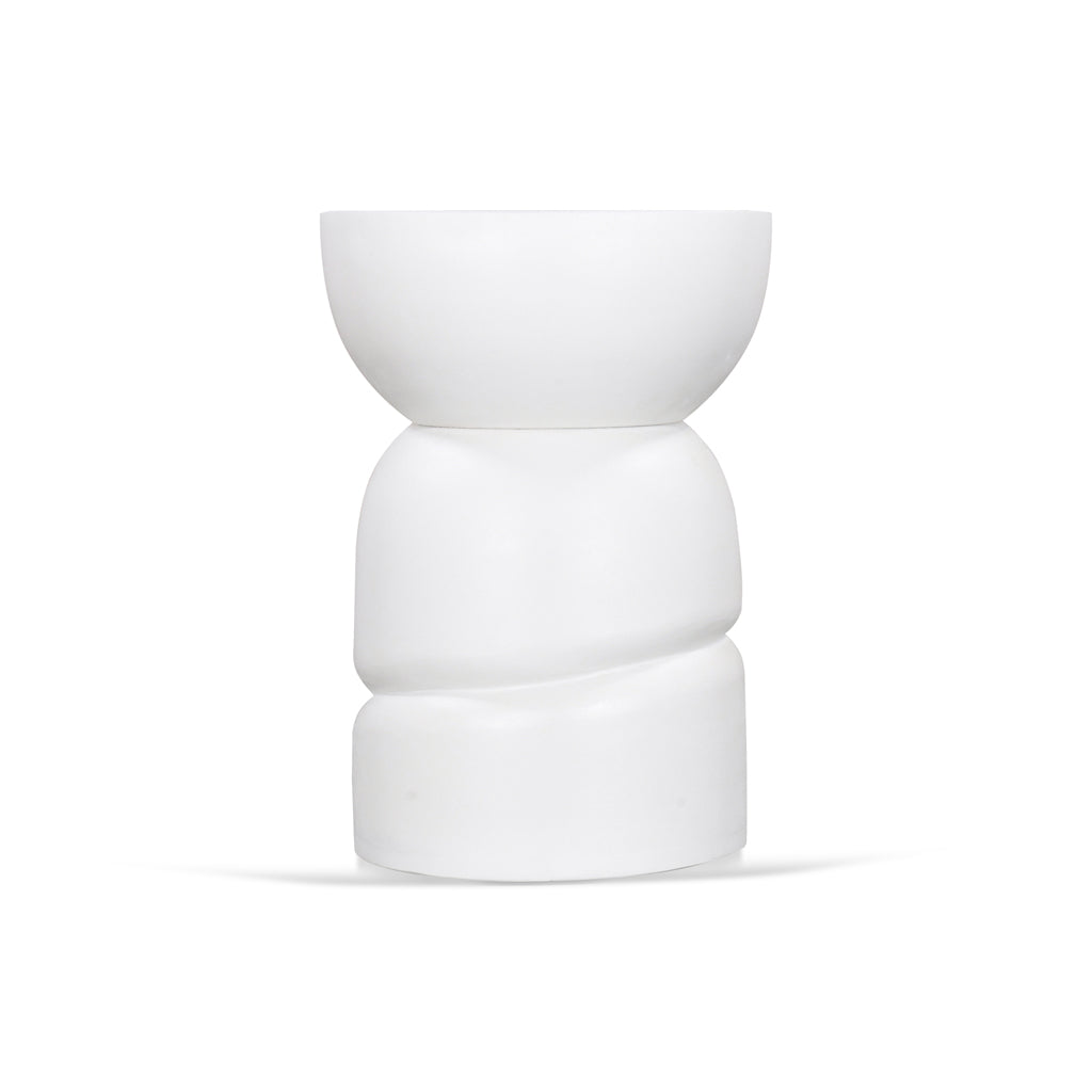 38cm Round Side Table - White - image 3