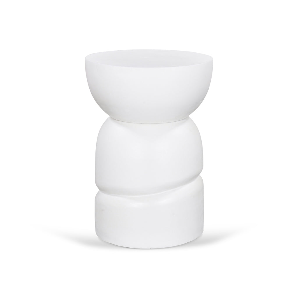 38cm Round Side Table - White - image 4