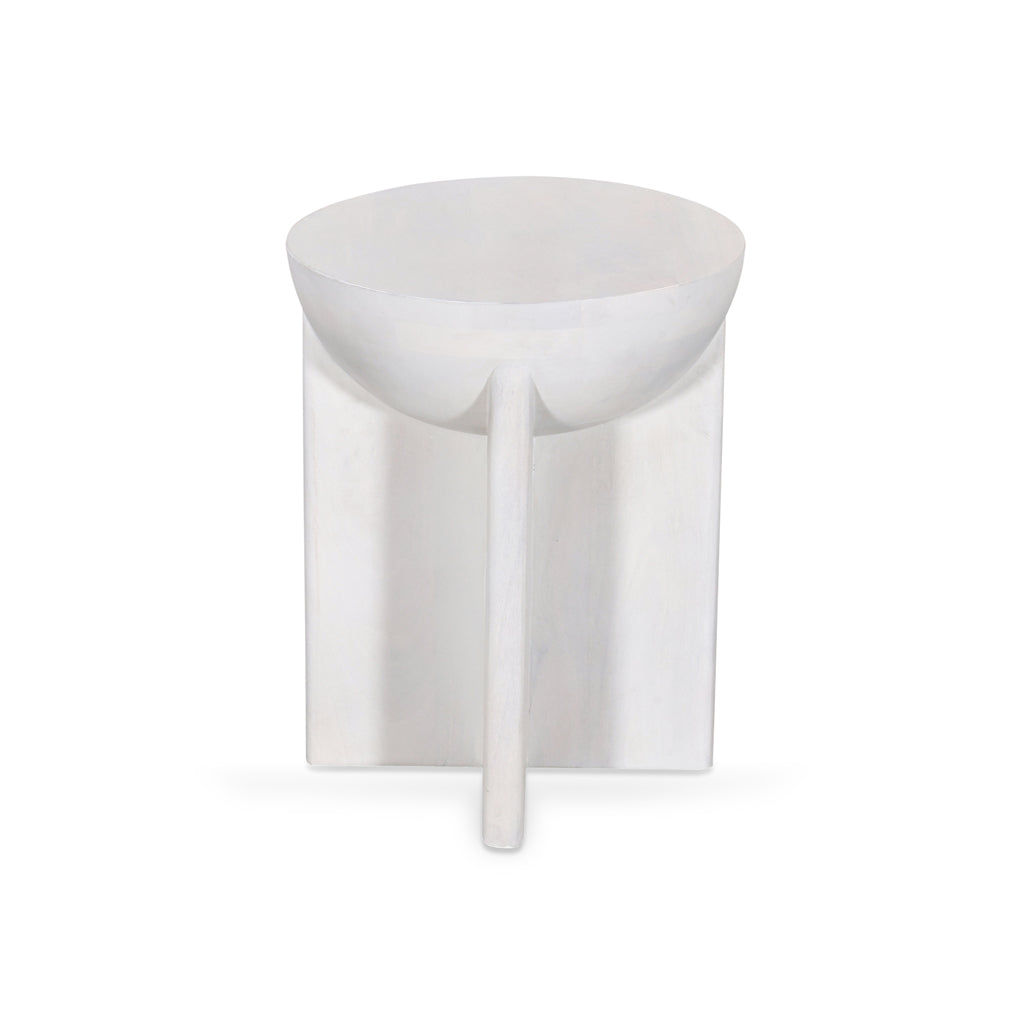 40cm Round Side Table - Cafe White - image 3