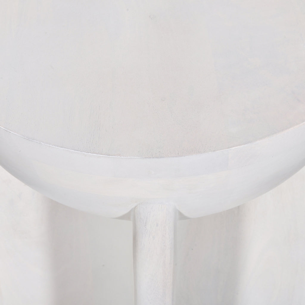 40cm Round Side Table - Cafe White - image 6