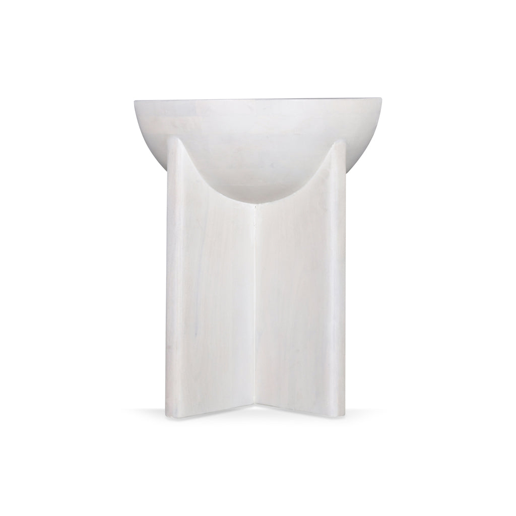 40cm Round Side Table - Cafe White - image 4