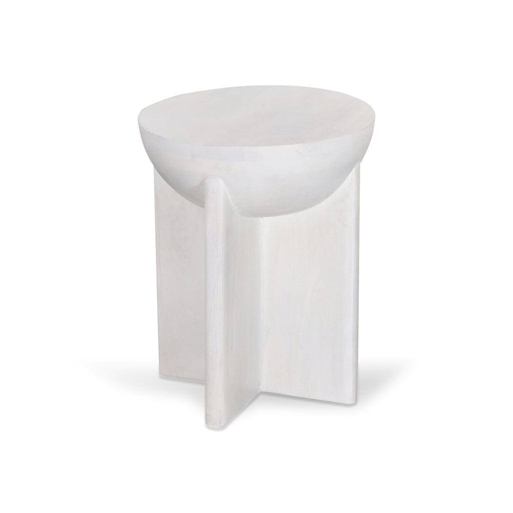 40cm Round Side Table - Cafe White - image 2