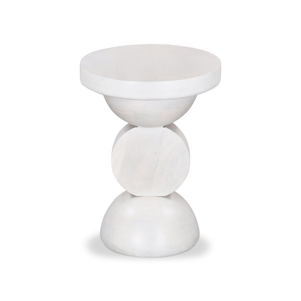 38cm Round Side Table - Cafe White - image 2