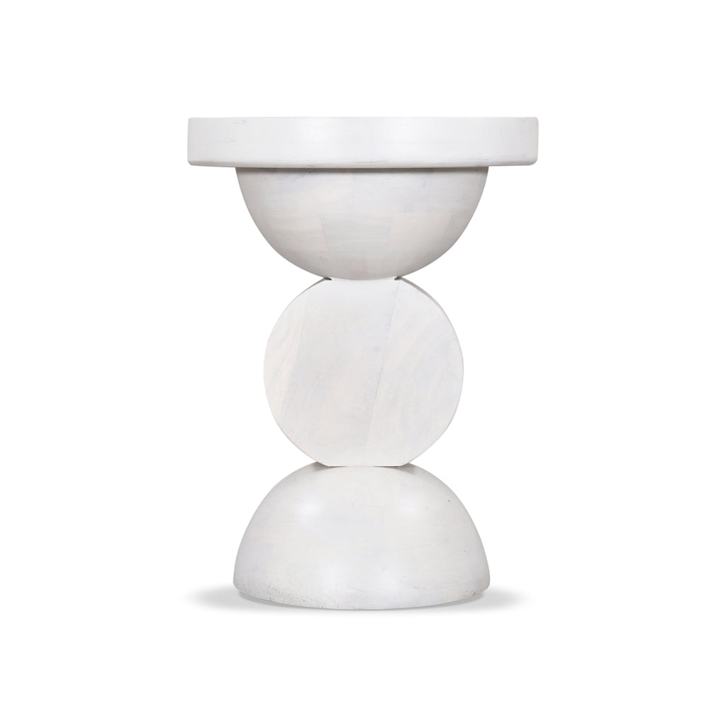 38cm Round Side Table - Cafe White - image 4