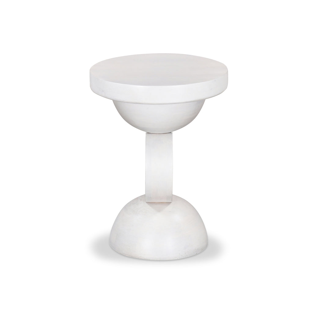 38cm Round Side Table - Cafe White - image 3