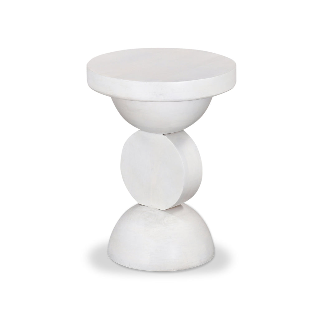 38cm Round Side Table - Cafe White - image 5