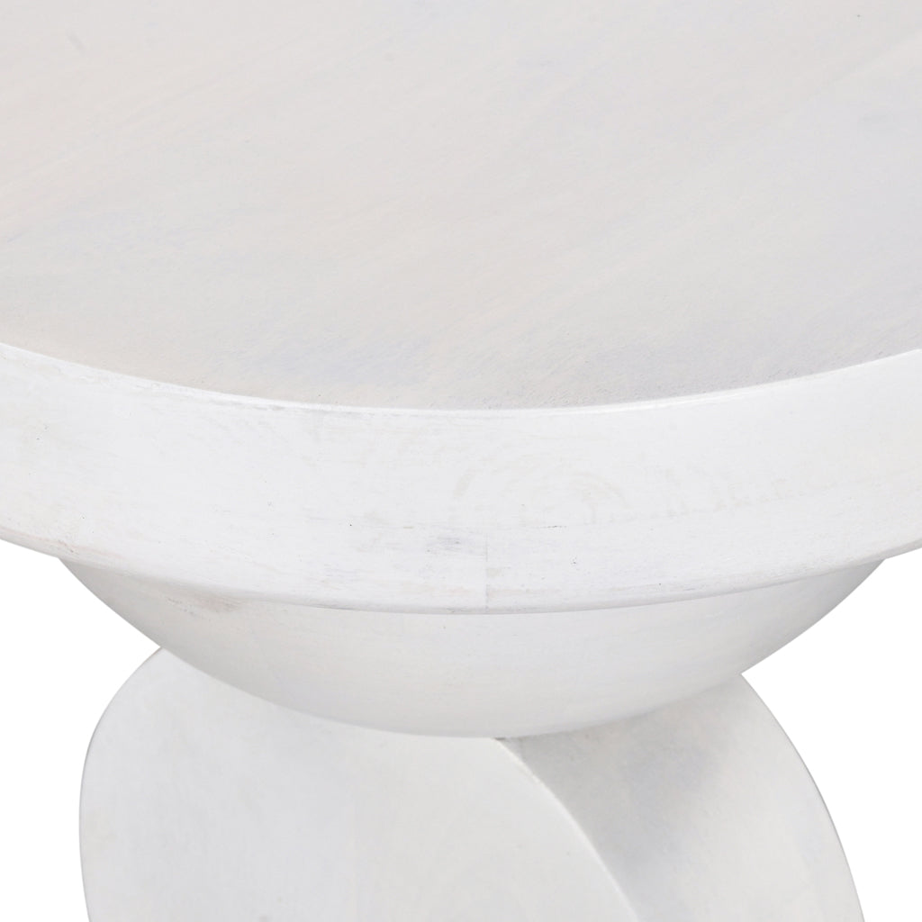 38cm Round Side Table - Cafe White - image 6